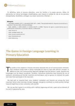 The Game in Foreign Language Learning in Primary Education