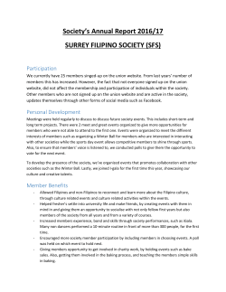 2016-17 Filipino Society Annual Report