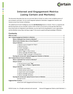 Interest and Engagement Metrics with Certain and Marketo