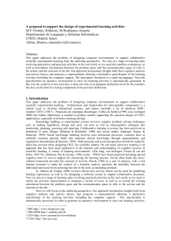 A proposal to support the design of experimental learning activities