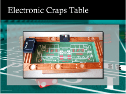 Electronics Craps Table