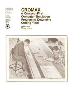 CROMAX A Crosscut-First Computer Simulation Program to