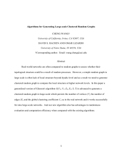 Algorithms for Generating Large-scale Clustered Random Graphs