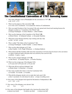 The Constitutional Convention of 1787 Guessing Game
