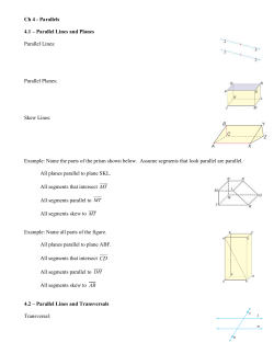 Ch 4 - Parallels