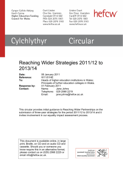 Reaching Wider Strategies 2011-12 to 2013-14