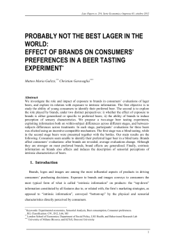 probably not the best lager in the world: effect of brands on