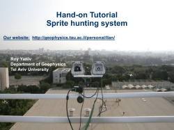 Hand-on Tutorial Sprite hunting system