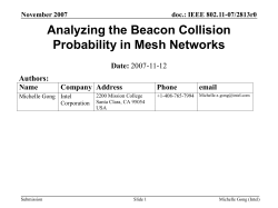 beacon collision mitigation approach
