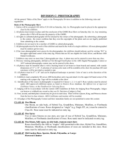 Photography - Greater Milwaukee Rose Society