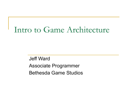 Intro to Game Architecture