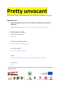 Application sample. - New Ideas For Old Buildings