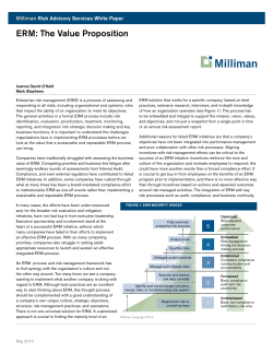 ERM: The Value Proposition