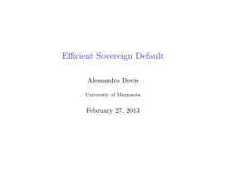 Efficient Sovereign Default