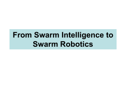 From Swarm Intelligence to Swarm Robotics