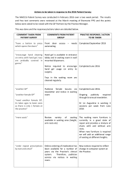 Actions to be taken in response to the 2016