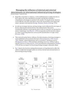 Managing the influence of internal and external