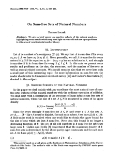 On Sum-free Sets of Natural Numbers
