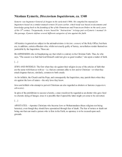 from Tomas de Torquemada, Instructions of the Office of the Holy