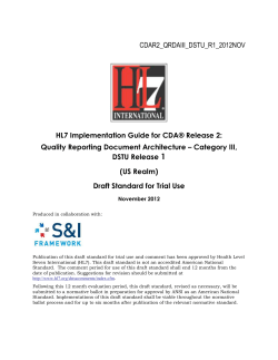 QRDA Category III Implementation Guide - HL7 Wiki