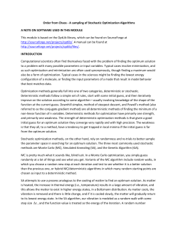 Stochastic Optimization