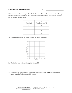 Coleman`s Touchdown - NCTM Illuminations