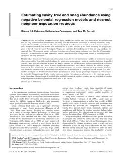 Estimating cavity tree and snag abundance using negative binomial