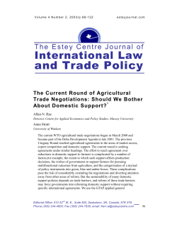 The Effects of Biotechnology Policy on Trade and