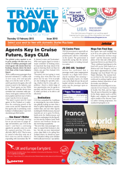 know Agents Key In Cruise Future, Says CLIA
