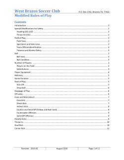 Modified Laws of the Game