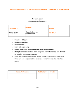 mid term 2015 - HEC Lausanne