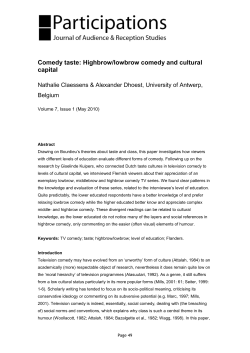 Comedy tastes and forms