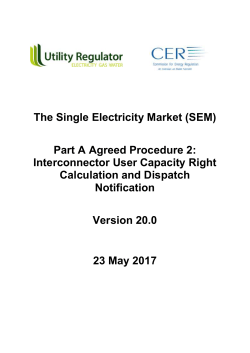 Part A AP02: Interconnector User Capacity Right