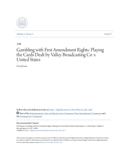 Gambling with First Amendment Rights: Playing