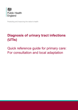 Diagnosis of urinary tract infections: quick reference guide