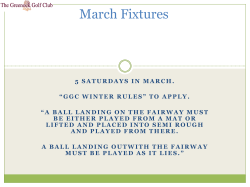 March Fixtures - Greenock Golf Club