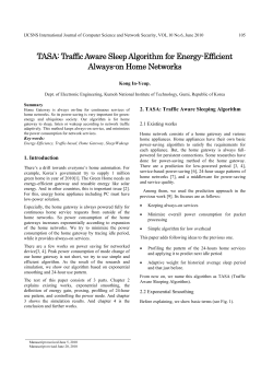 TASA: Traffic Aware Sleep Algorithm for Energy-Efficient Always