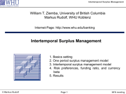 Intertemporal Surplus Management