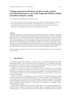 Linking agent-based and choice models to study outdoor recreation