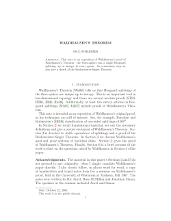 tells us that Heegaard splittings of the three