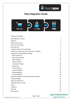The Playtrade Order File
