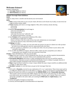 Science Summer Work - Providence Public Schools