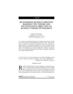 Ramified Type-Theory and Wittgenstein`s Objection to Russell`s