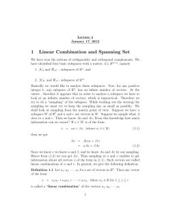 1 Linear Combination and Spanning Set
