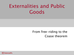Externalities and Public Goods
