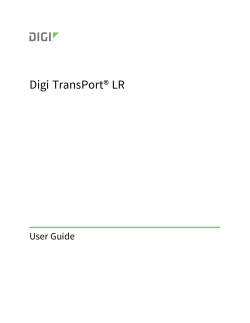 Digi TransPort LR User Guide