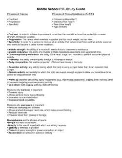 Middle School PE Study Guide