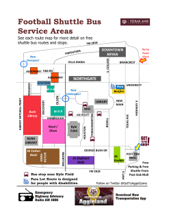 Football Shuttle Bus Service Areas