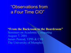 Observations from a Four Time CIO