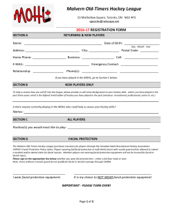 Malvern Old-Timers Hockey League